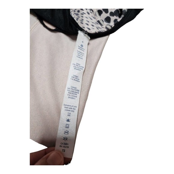 NWOT Lululemon Happy Strappy Tank Ace Spot Grain Black Dottie Dash Sz 4 Run Yoga - Picture 10 of 11